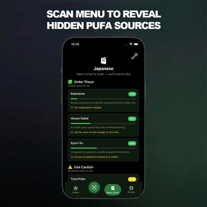 Track Inflammation, Reduce Brain Fog & Avoid Seed Oils (iOS ONLY)